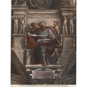 Art Photo Alinari Sistine Cappella The Profeta Michelangiolo 7541 Rome